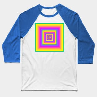 Retro Square Echo Abstract Baseball T-Shirt